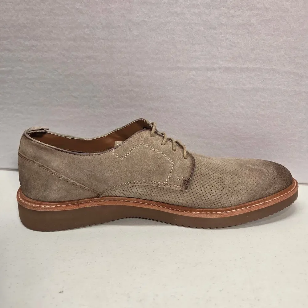 Steve Madden Voyagee Suede Oxford Shoes Beige Lace Up Mens Size 13D Casual NWOT
